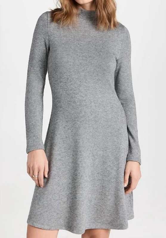 Long Sleeve Short Sweater Dress In Silver Dust Hooded Sweater Collared Sweater Shawl Collar Long Sleeve Short Sweater Dress In Silver Dust Hooded Sweater Collared Sweater Shawl Collar