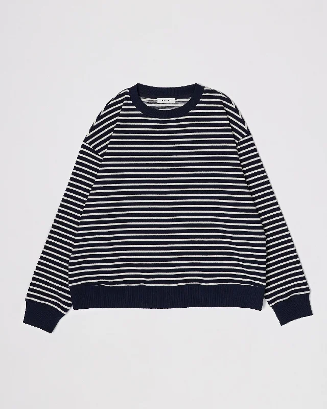 Emery Sweatshirt in Navy/White Hoodie with Print Artistic Unique