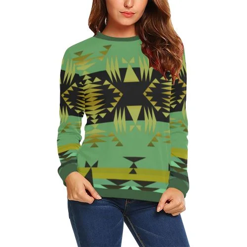 Between the Mountains Sage Crewneck Sweatshirt for Women Hoodie with Bell Sleeves Flared Feminine Between the Mountains Sage Crewneck Sweatshirt for Women Hoodie with Bell Sleeves Flared Feminine