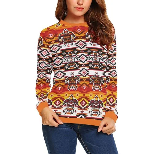 Adobe Fire Turtle Crewneck Sweatshirt for Women Hoodie with Magnetic Closure Innovative Modern Adobe Fire Turtle Crewneck Sweatshirt for Women Hoodie with Magnetic Closure Innovative Modern