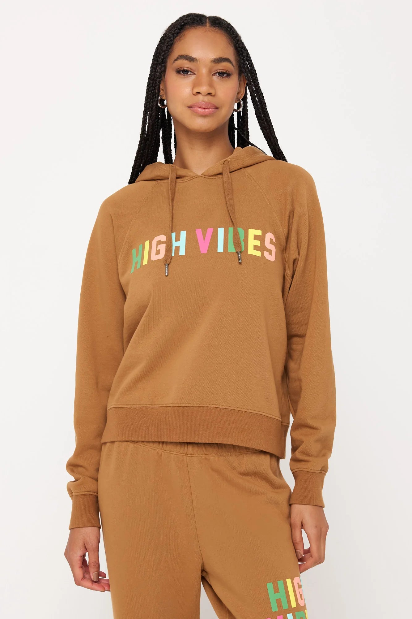 HIGH VIBES HARPER CROP HOODIE Hoodie Jacket Zipper Layering