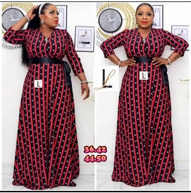 PTA BELTED WINE LONG DRESS Tunics New arrival