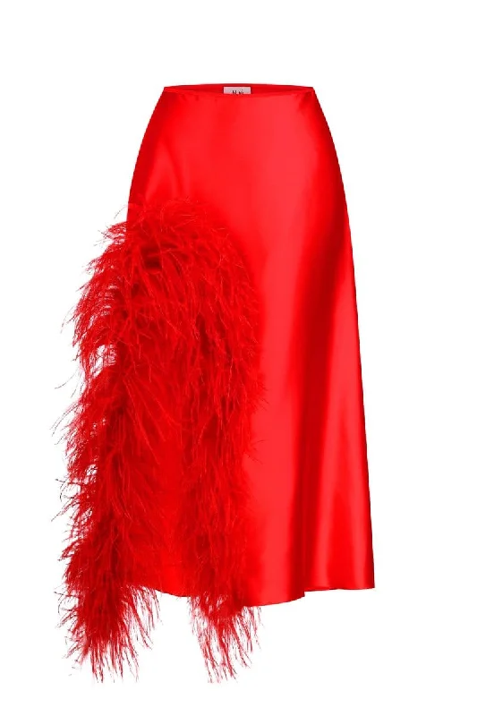 CULT MIA X NUÉ STUDIO LAETITIA SKIRT FEATHERS cotton skirt soft