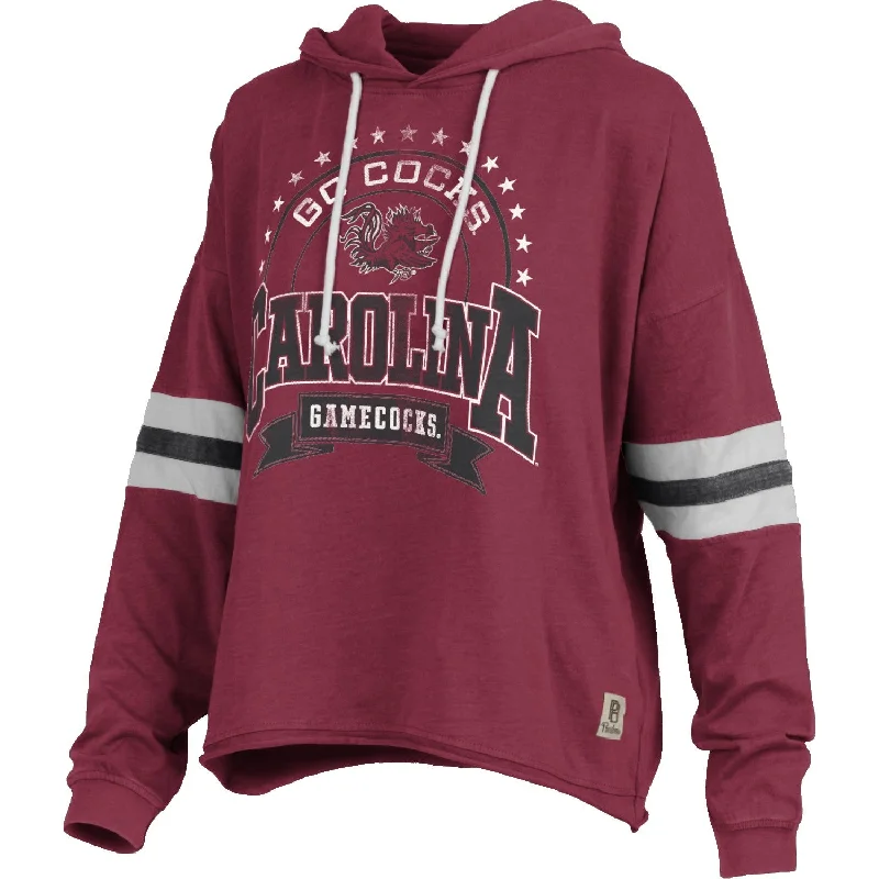 SOUTH CAROLINA GAMECOCKS LADIES MOONSTONE HOODIE Hoodie with Lace Feminine Delicate