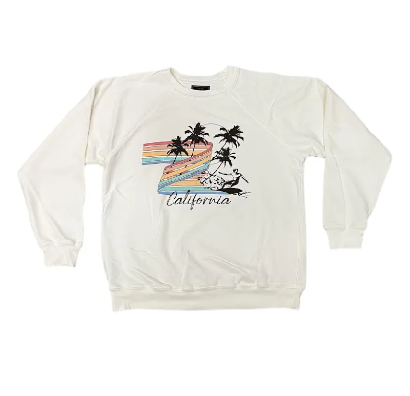 UNISEX CALIFORNIA SURFER SWEATSHIRT Hoodie with Print Artistic Unique
