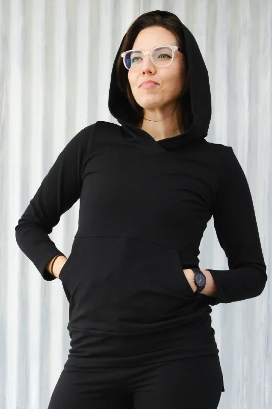 Black Sunday Hoodie Hoodie with Cuffed Sleeves Snug Secure