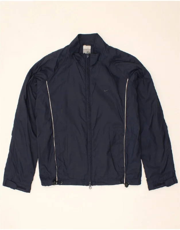 NIKE Womens Rain Jacket UK 8/10 Small Navy Blue Polyester Rayon Fabric Velvet Fabric Corduroy Fabric NIKE Womens Rain Jacket UK 8/10 Small Navy Blue Polyester Rayon Fabric Velvet Fabric Corduroy Fabric