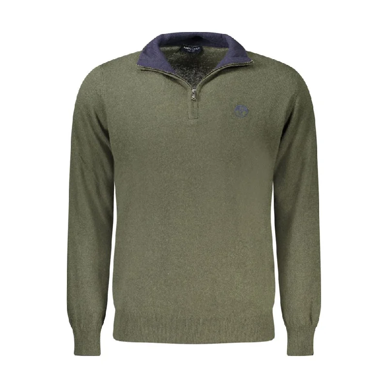 Green Cashmere Sweater High Neck Crew Neck V-Neck