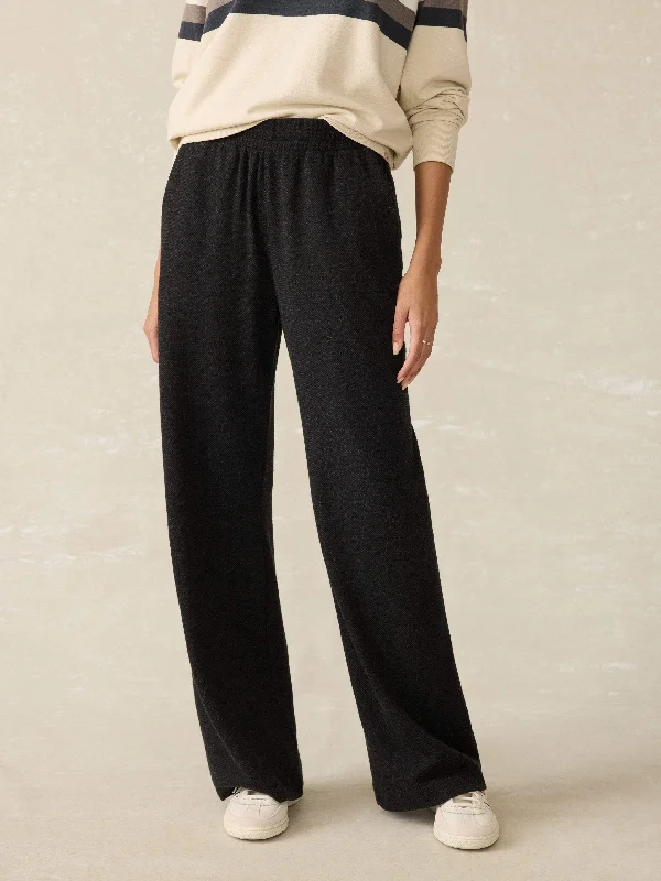 Legend™ Lounge Wide Leg Pant - Heathered Black Twill Casual Skinny Fit Pants