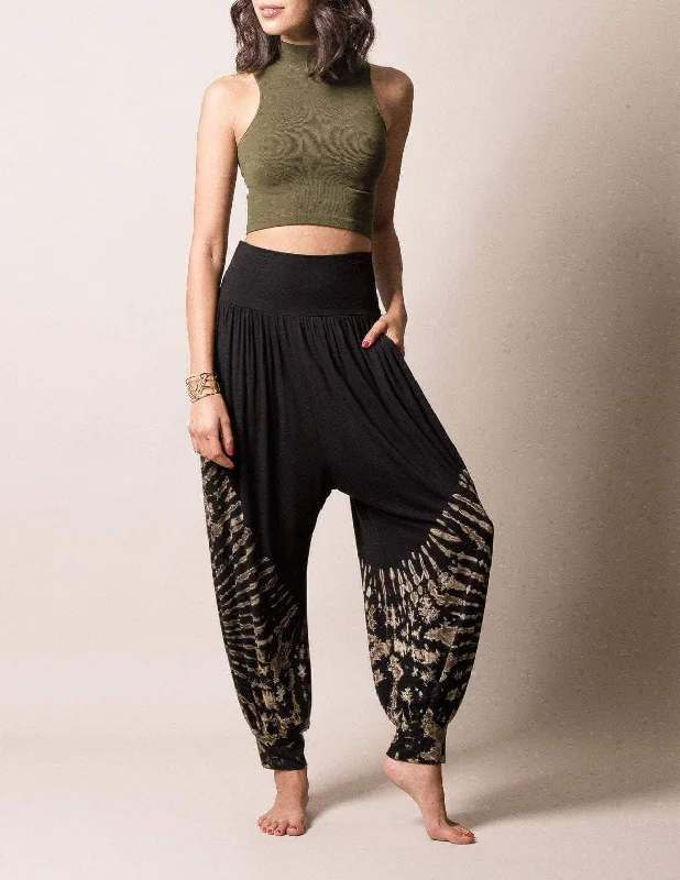 Spiral Tie-Dye Harem Pants Classic Straight-Leg Pants