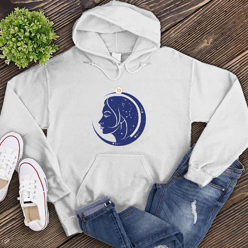 Constellation Blue Virgo Hoodie Hoodie with Gradient Ombre Colorful