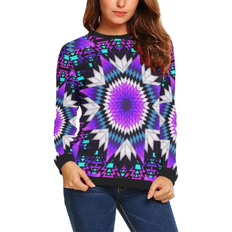 Morning Starfire Crewneck Sweatshirt for Women Hoodie with Back Slit Movement Comfort Morning Starfire Crewneck Sweatshirt for Women Hoodie with Back Slit Movement Comfort