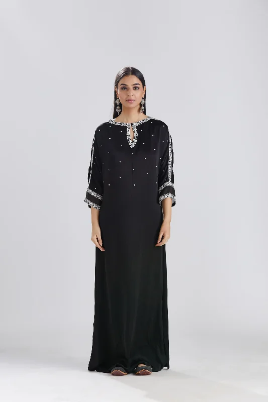 Charcoal Aafia Kaftan dress Tunics Sophisticated sleek