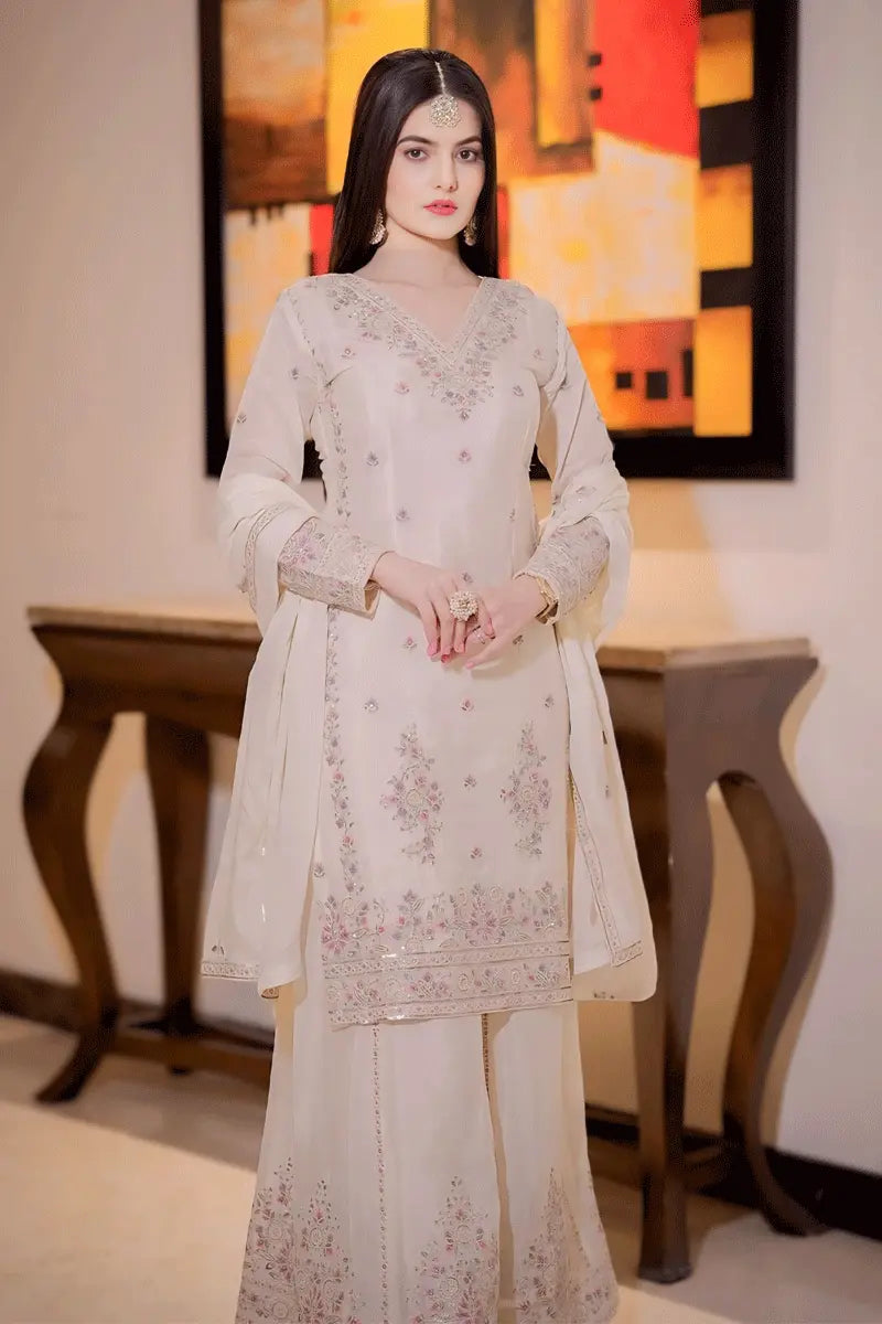 Latest White Sharara Dress For Raksha Bandhan Tunics Solid Classic