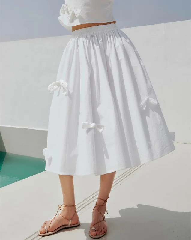 Bowknot Skirt elastic waist skirt