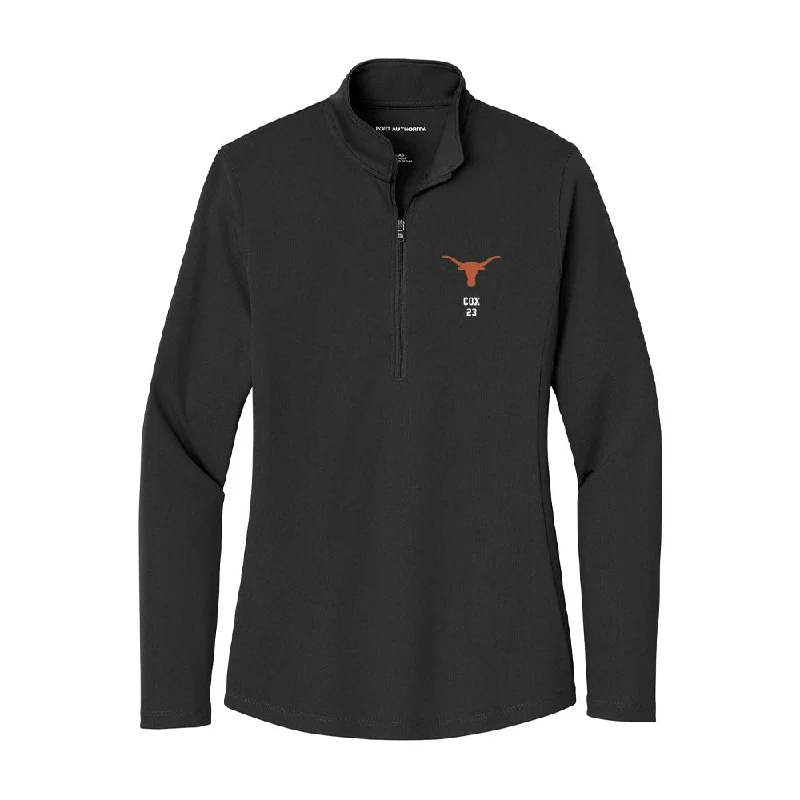 Texas - NCAA Women's Soccer : EmJ (Emily Jane) Cox - Women's Lightweight Quarter Zip Jacket Knit Jacket Woven Jacket Fleece Jacket Texas - NCAA Women's Soccer : EmJ (Emily Jane) Cox - Women's Lightweight Quarter Zip Jacket Knit Jacket Woven Jacket Fleece Jacket