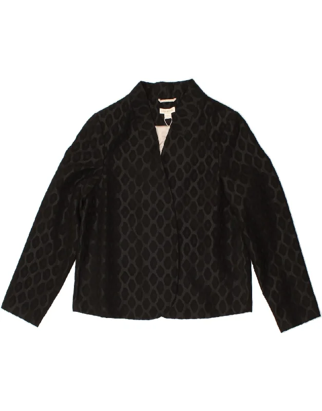 MONSOON Womens Open Blazer Jacket UK 18 XL Black Animal Print Polyacrylic Belted Jacket Elasticated Jacket Padded Jacket MONSOON Womens Open Blazer Jacket UK 18 XL Black Animal Print Polyacrylic Belted Jacket Elasticated Jacket Padded Jacket