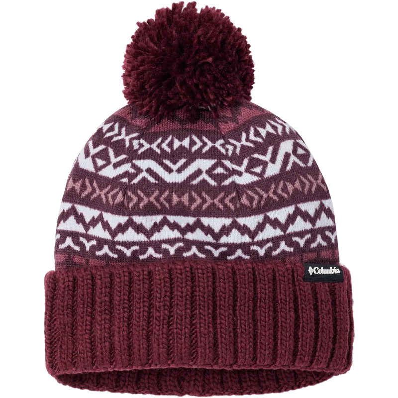 Women's Sweater Weather Pom Beanie Cable Knit Ribbed Knit Lace Knit