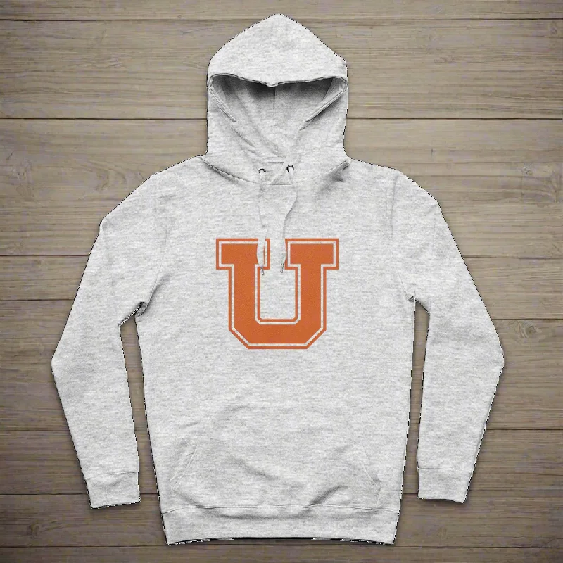 University U logo 100% Organic Cotton Graphic Hoodie Hoodie with Stripes Bold Sporty University U logo 100% Organic Cotton Graphic Hoodie Hoodie with Stripes Bold Sporty