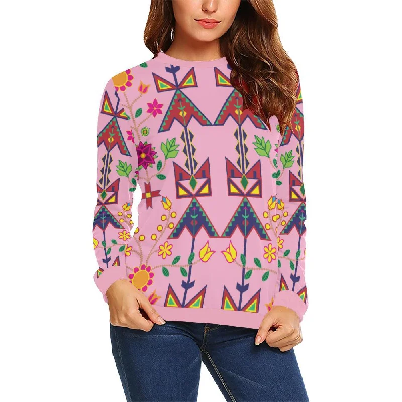 Geometric Floral Spring-Sunset Crewneck Sweatshirt for Women Hoodie with Mesh Breathable Sporty Geometric Floral Spring-Sunset Crewneck Sweatshirt for Women Hoodie with Mesh Breathable Sporty