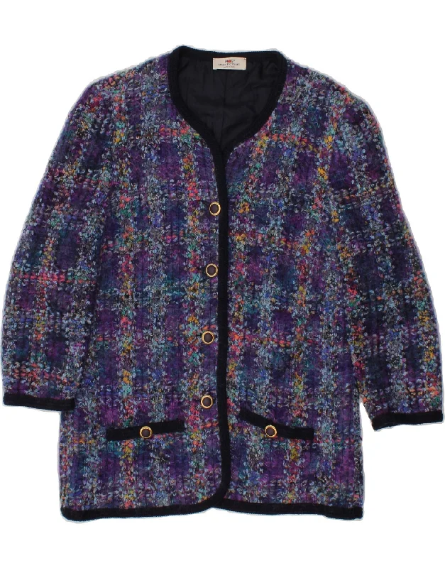 VINTAGE Womens 4 Button Blazer Jacket UK 14 Medium Purple Floral Acrylic Anorak Shell Jacket Lightweight Jacket VINTAGE Womens 4 Button Blazer Jacket UK 14 Medium Purple Floral Acrylic Anorak Shell Jacket Lightweight Jacket