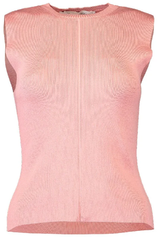 Ribbed Tank - Petal cold shoulder tank