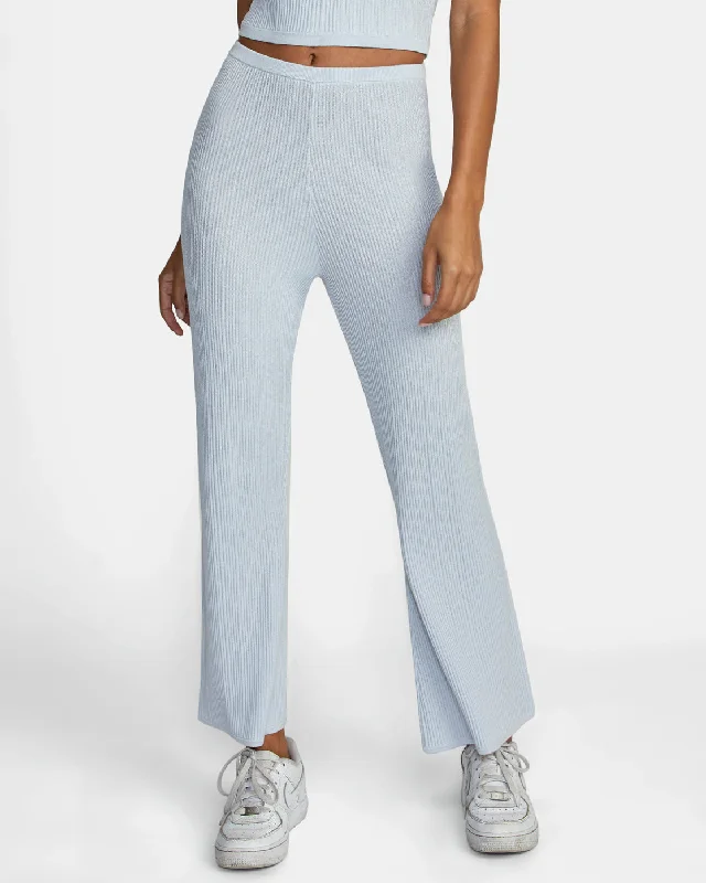 Swerve Flared Pants - Halogen Blue Chic Wool Trousers