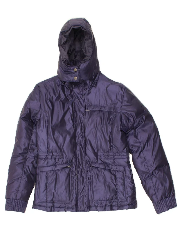 ASICS Womens Hooded Padded Jacket UK 14 Medium Navy Blue Nylon Chenille Fabric Brocade Fabric Lace Fabric ASICS Womens Hooded Padded Jacket UK 14 Medium Navy Blue Nylon Chenille Fabric Brocade Fabric Lace Fabric