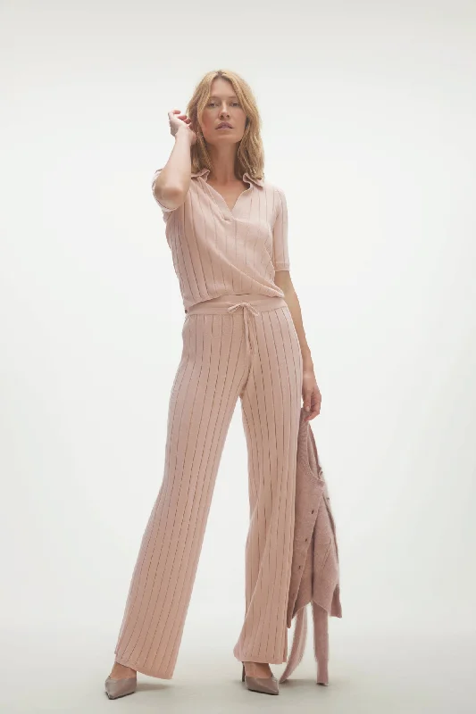 CHRISTIE RIBBED WIDE LEG PANT Stylish Harem Pants