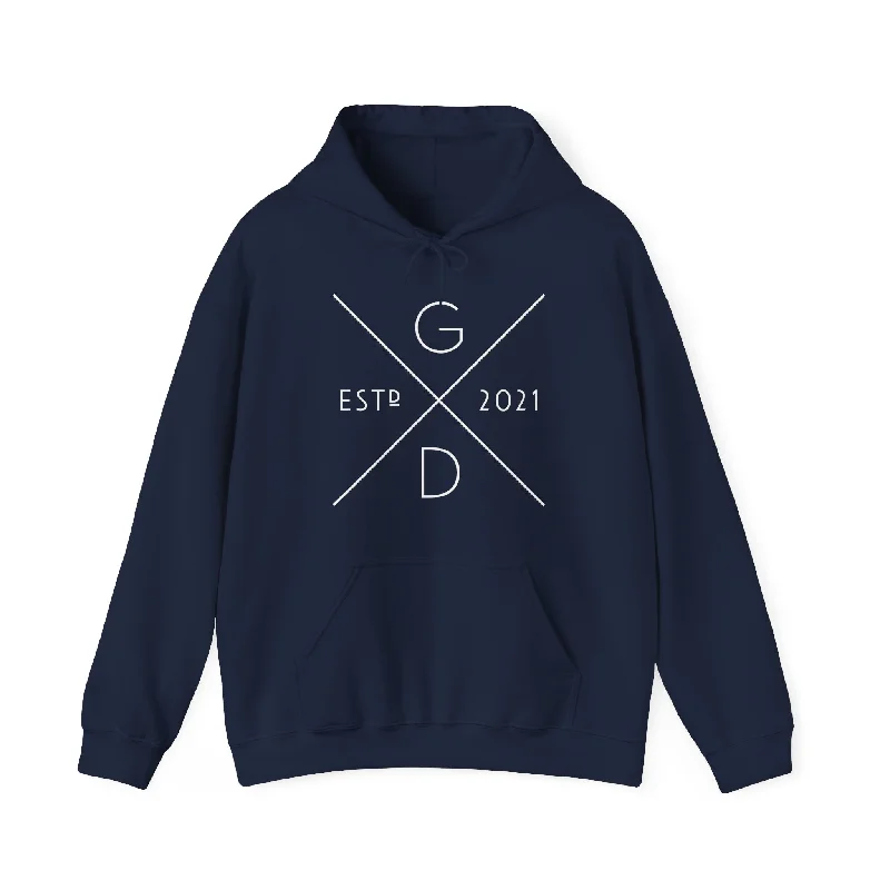 Crossing Dog Hoodie Hoodie with Front Slit Layering Stylish