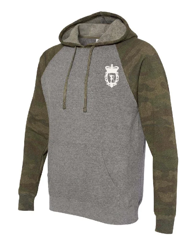 Unisex Camo Sweat Hoodie - Forest Hoodie with Metallic Shiny Futuristic