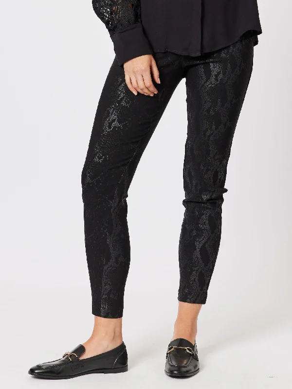 Maddison Print Pant - Black Modern Skinny Pants