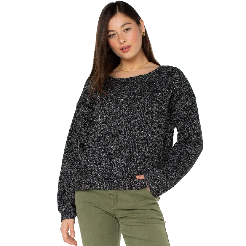 Women's Bombay Sweater Beaded Sweater Sequined Faux Fur