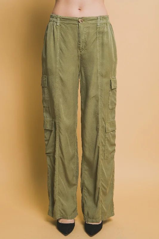 Full-length Pants With Cargo Pockets Comfortable Fleece Pants
