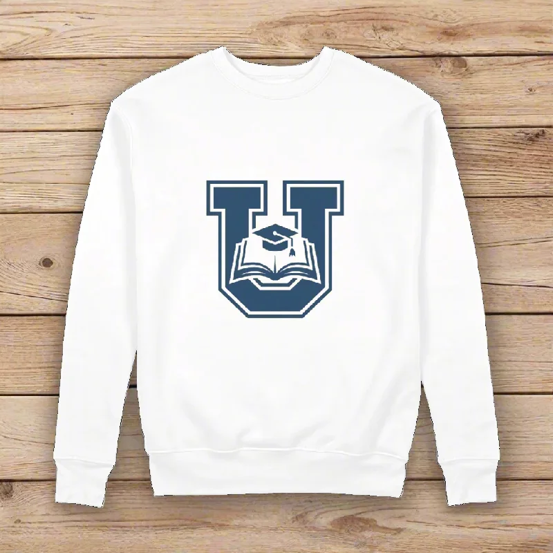 University Logo 100% Organic Cotton Graphic Sweatshirt Hoodie with Illustration Artistic Creative University Logo 100% Organic Cotton Graphic Sweatshirt Hoodie with Illustration Artistic Creative