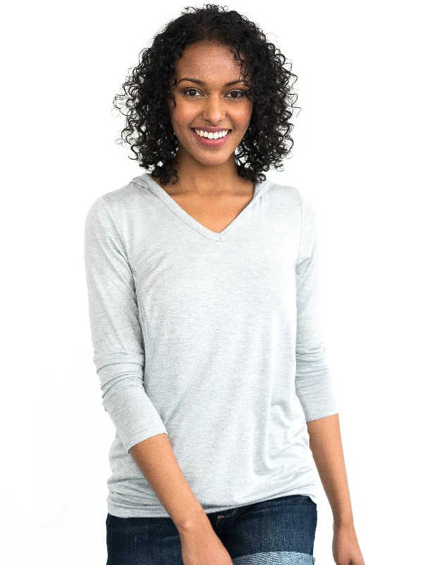 Natalie Nursing Hoodie Hoodie with V-Neck Classic Versatile