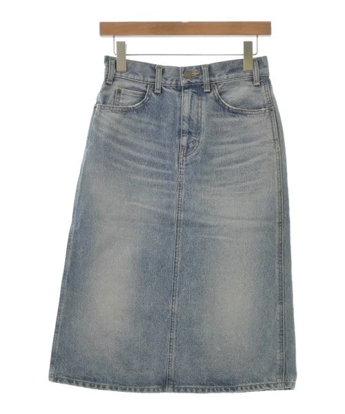 CELINE Knee length skirts denim skirt fashionable