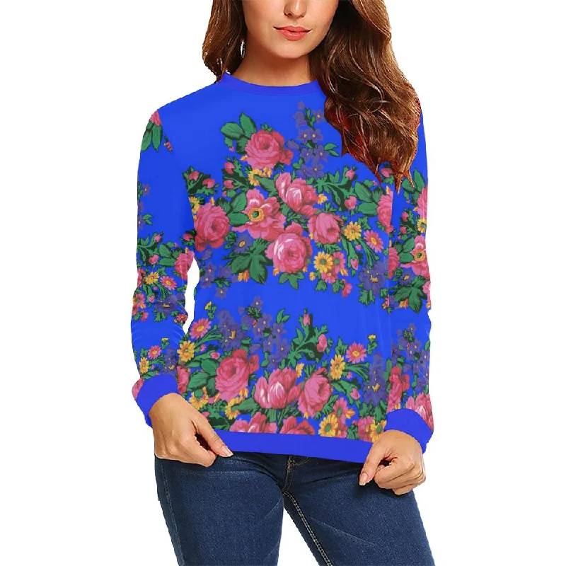 Kokum's Revenge- Royal Crewneck Sweatshirt for Women Hoodie with Snap Buttons Easy Quick Kokum's Revenge- Royal Crewneck Sweatshirt for Women Hoodie with Snap Buttons Easy Quick