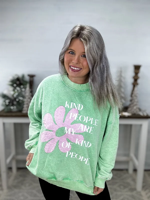 Kind People Are My Kind Of People - Graphic Sweatshirt FINAL SALE Hoodie with Hem Contrast Bold Stylish Kind People Are My Kind Of People - Graphic Sweatshirt FINAL SALE Hoodie with Hem Contrast Bold Stylish