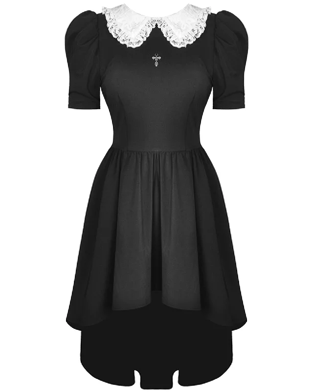 Dark In Love Penetance Victorian Gothic Dress Crew Neckline Sporty