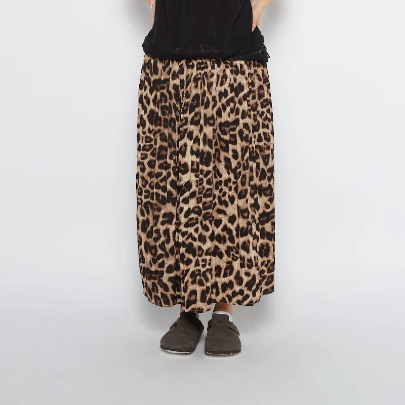 Leopard  Maxi Skirt - UK 6 asymmetrical skirt cut