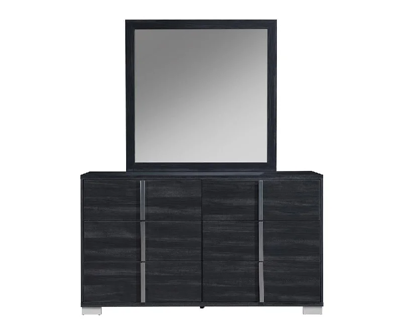 Grey Solid Wood 6 Drawer Dresser- Model Freya Tunics Recommended stylist