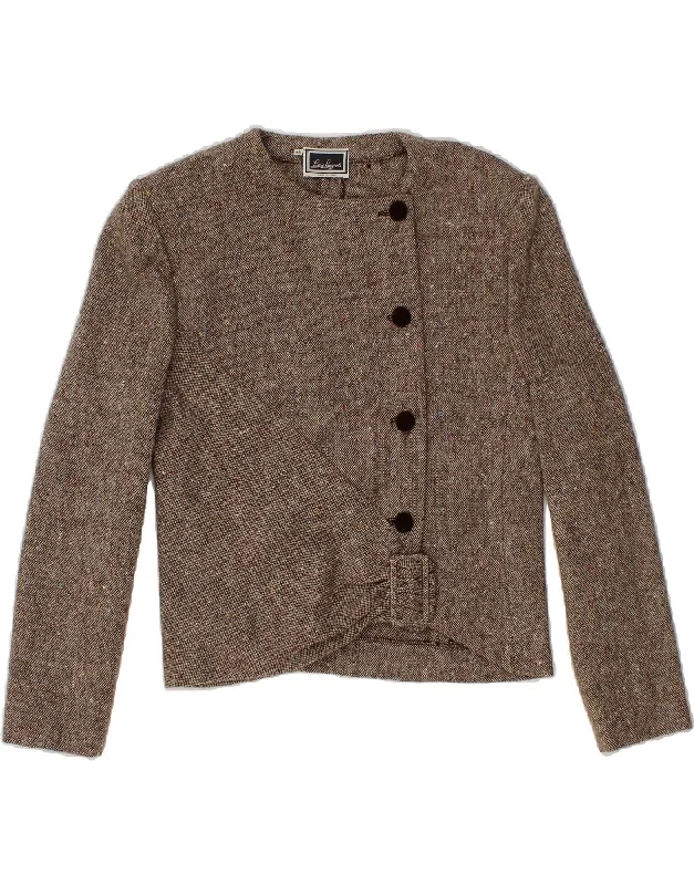 LUISA SPAGNOLI Womens 4 Button Blazer Jacket IT 44 Medium Grey Flecked Hoodie Zip-Up Jacket Button-Up Jacket LUISA SPAGNOLI Womens 4 Button Blazer Jacket IT 44 Medium Grey Flecked Hoodie Zip-Up Jacket Button-Up Jacket
