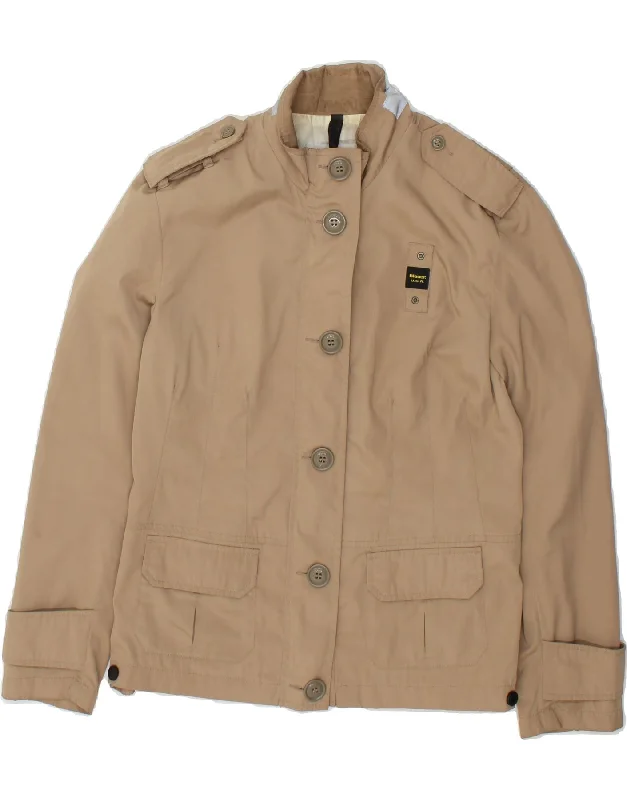 BLAUER Womens Military Jacket UK 14 Medium Beige Polyester Faux Fur Jacket Real Fur Jacket Shearling Jacket BLAUER Womens Military Jacket UK 14 Medium Beige Polyester Faux Fur Jacket Real Fur Jacket Shearling Jacket