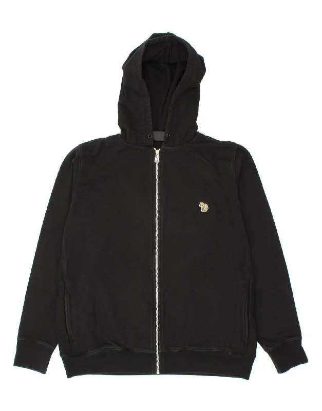 PAUL SMITH Womens Zip Hoodie Sweater 2XL Black Cotton Bright Pastel Dark