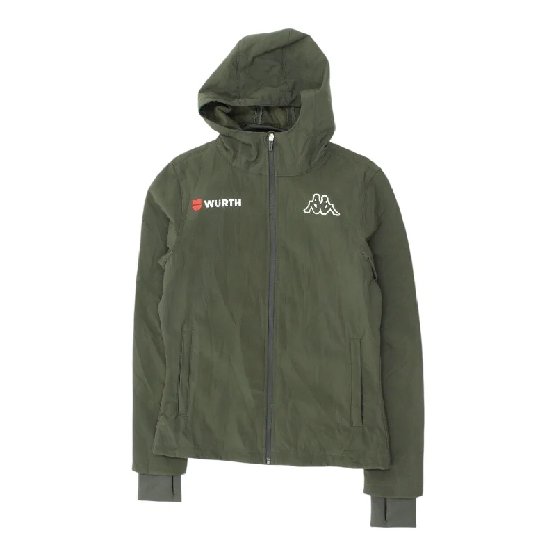 Kappa Würth Womens Green Full Zip Hooded Jacket | Workwear Sportswear VTG Chenille Fabric Brocade Fabric Lace Fabric Kappa Würth Womens Green Full Zip Hooded Jacket | Workwear Sportswear VTG Chenille Fabric Brocade Fabric Lace Fabric