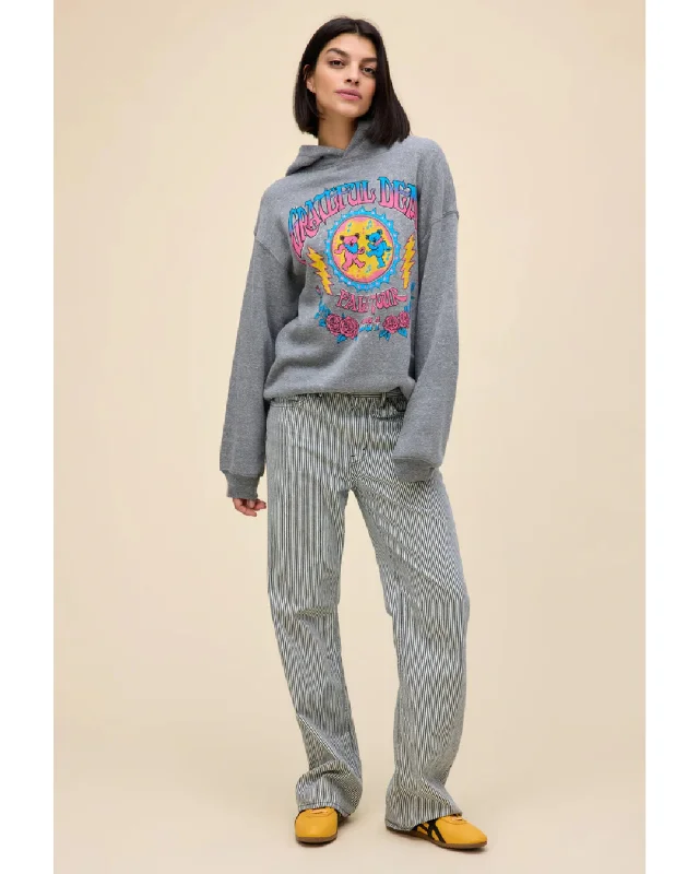 Grateful Dead Fall Tour 94 BF Hoodie Heather Grey Hoodie with Full-Zip Functional Layering Grateful Dead Fall Tour 94 BF Hoodie Heather Grey Hoodie with Full-Zip Functional Layering