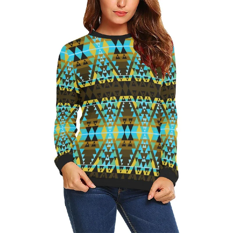 Writing on Stone Broken Lodge Crewneck Sweatshirt for Women Graphic Hoodie Design Print