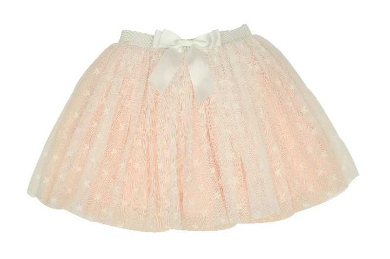 Little Girls Star Embroidered Skirt chiffon skirt lightweight