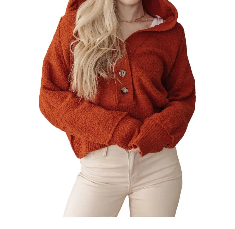 Thankful Grateful Blessed Sweater In Rust Lace Blend Ribbed Blend Corduroy Blend